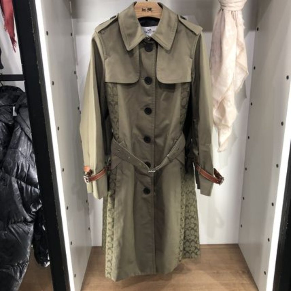 Coach Signature Panel Trench Coat
